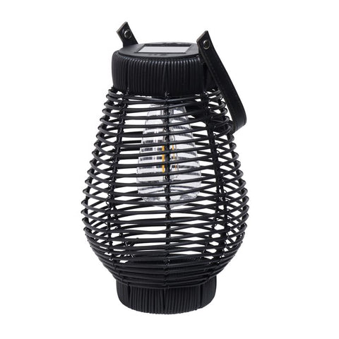 Exhart Black Plastic 14 in. H Lantern