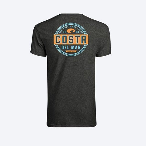 Costa L Short Sleeve Men's Crew Neck Dark Heather Prado Tee Shirt