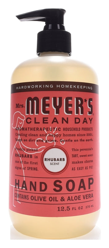 Mrs. Meyer's 17462 Hand Soap, Liquid, Rhubarb, 12.5 oz Bottle