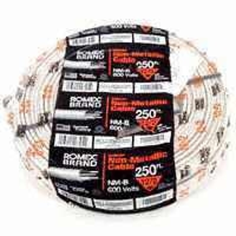Romex 14/3NM-WGX250 Building Wire, 14 AWG Wire, 3-Conductor, 250