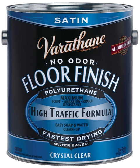 Rust-Oleum 230231 Crystal Clear Floor Finish, Liquid, Crystal Clear, 1 gal, Can, Pack of 2