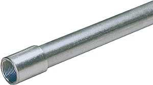 Allied Tube & Conduit 103069 Conduit, Rigid, 1.05 in OD, 3/4 in, 10 ft L, Steel, Galvanized
