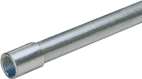 Allied Tube & Conduit 103069 Conduit, Rigid, 1.05 in OD, 3/4 in, 10 ft L, Steel, Galvanized