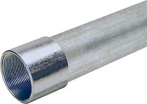 Allied Tube & Conduit 103101 Conduit, Rigid, 2-3/8 in OD, 2 in, 10 ft L, Steel, Galvanized