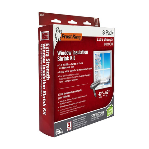 Frost King V83/3 Insulation Kit, 42 in W, 1.5 mil Thick, 62 in L