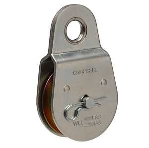 Campbell T7550401 Pulley, 3/8 in Rope, 420 lb Working Load, 1-1/2 in Sheave, Zinc