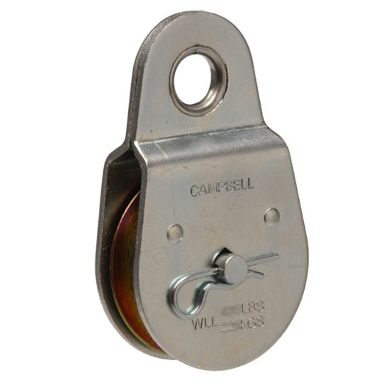 Campbell T7550401 Pulley, Single Sheave, 3/8 in Rope, 420 lb Working L ...
