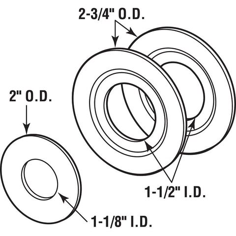 Defender Security U 9529 Adapter Ring, Steel, Brass