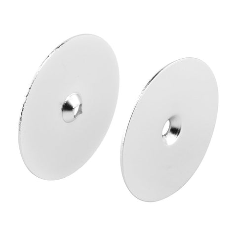 Defender Security U 9531 Hole Filler Plate, Steel, Chrome, For: 1-3/4 in Thick Doors