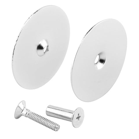 Defender Security U 9531 Hole Filler Plate, Steel, Chrome, For: 1-3/4 in Thick Doors