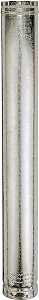 AmeriVent 4E5 Type B Gas Vent Pipe, 4 in OD, 5 ft L, Galvanized Steel