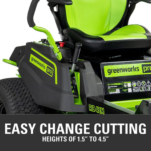 Greenworks 7411302 Lawn Mower, 32 hp, 0 Turning Radius