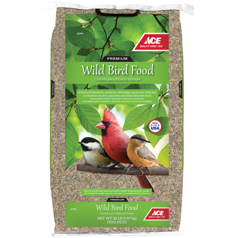 Ace Premium Assorted Species Milo and Corn Wild Bird Food 20 lb – Shell ...