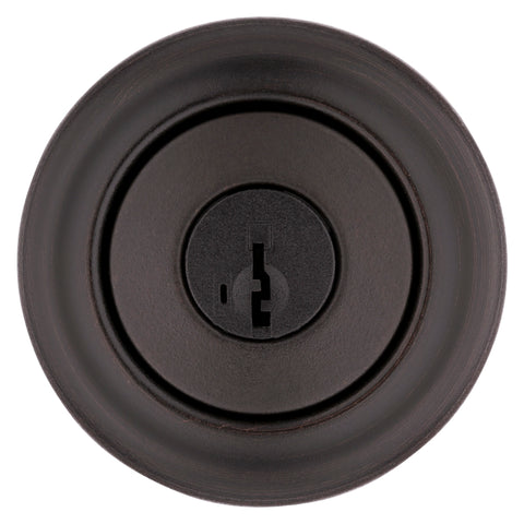 Kwikset Cove Series 400CV-11P-SMT-6AL-RCS Entry Knob, Venetian Bronze, Zinc, KW1 Keyway, Re-Key Technology: Smartkey