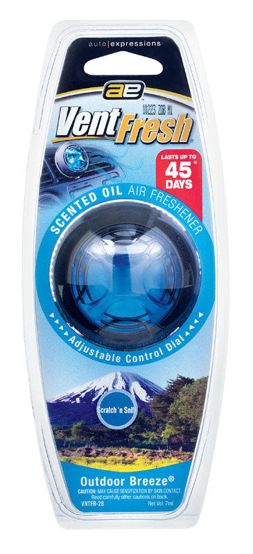 Vent Fresh Car Air Freshener Outdoor Breeze 1 pk