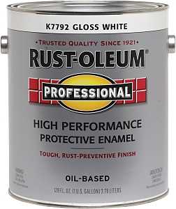 RUST-OLEUM PROFESSIONAL K7792402 Protective Enamel, Gloss, White, 1 gal Can, Pack of 2