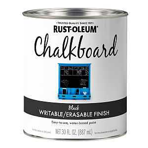 Rust-Oleum 301450 Chalkboard Paint, Mild, Black, 30 fl-oz, Can