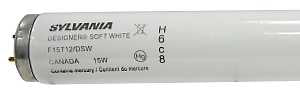 Sylvania 21551 Fluorescent Bulb, 15 W, T12 Lamp, Medium Lamp Base, 693 Lumens, 3000 K Color Temp, Warm White Light