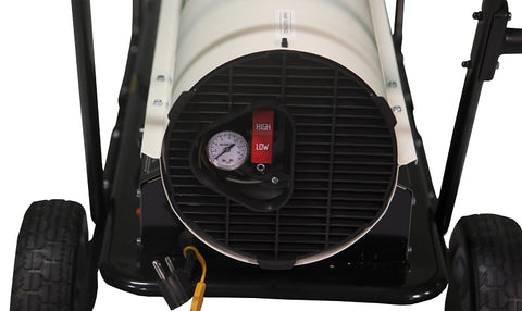 Reddy Heater Kerosene Forced Air Heater, 13 gal Fuel Tank, Kerosene/Diesel, 140000/180000 Btu, Red