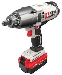 Porter-Cable PCC740LA Impact Wrench, Battery Included, 20 V, 4 Ah, 1/2 in Drive, 2500 ipm, 1700 rpm Speed