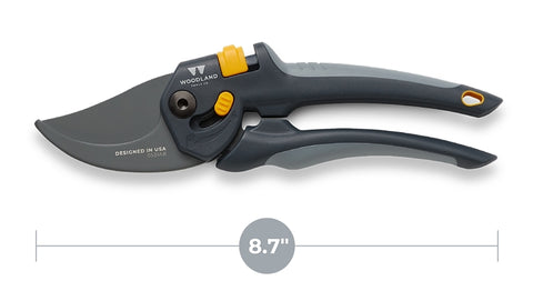Woodland Tools Co 05-2003-100 Heavy-Duty Pruner, 5/8 in Cutting Capacity, HCS Blade, Bypass Blade, 8.7 in OAL