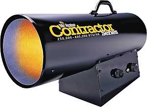 Mr. Heater Contractor F272425 Forced Air Gas Heater, 2 x 100 lb Fuel Tank, Propane, 250000 to 400000 Btu