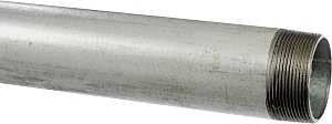 Kloeckner Metals GALV 11/2 Pipe, 1-1/2 in, 21 ft L, Threaded