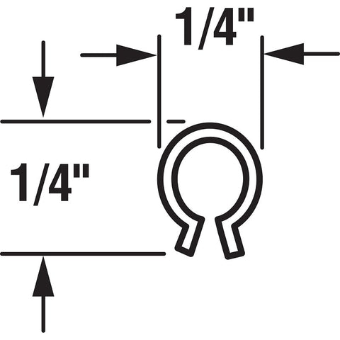 Prime-Line PL 15576 Track Repair Cap, Stainless Steel, Stainless Steel