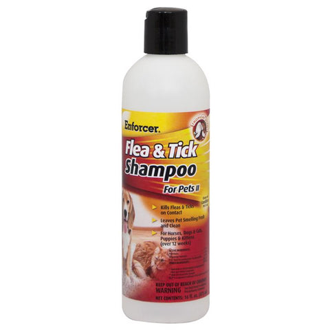 Enforcer Liquid Cat and Dog Flea and Tick Shampoo Pyrethrins 16 oz ...