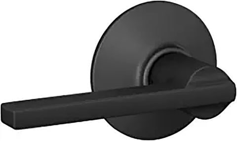 Schlage F Series F10 V LAT 622 COL Passage Lever, Mechanical Lock, Matte Black, Metal, Residential, 2 Grade, 1/CD