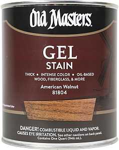 Old Masters 81804 Gel Stain, American Walnut, Liquid, 1 qt, Can