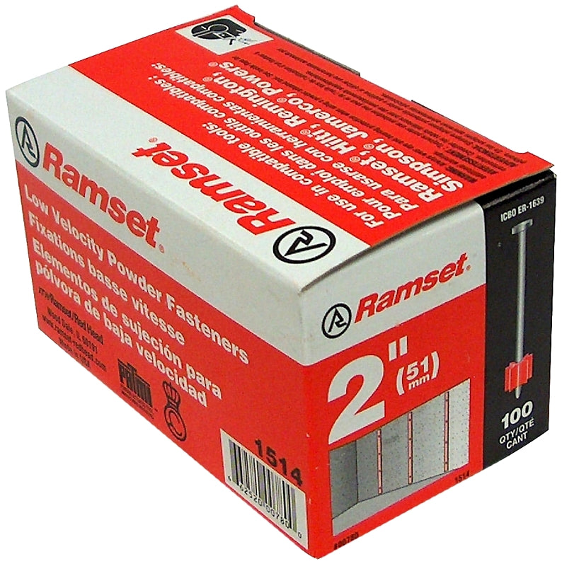 Ramset 00780 Drive Pin, 0.145 in Dia Shank, 2 in L, Steel, Plated ...