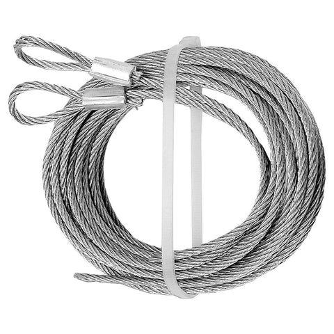 Prime-Line GD 52100 Aircraft Cable, 1/8 in Dia, 12 ft L, 2155 lb Working Load, Carbon Steel, Galvanized