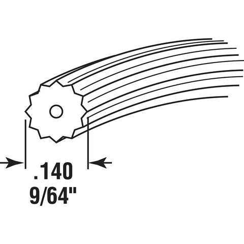 Make-2-Fit P7564 Screen Retainer Spline, 0.14 in D, 500 ft L, Vinyl, Black, Round