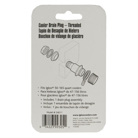Igloo Cooler Drain Plug White 1 pk