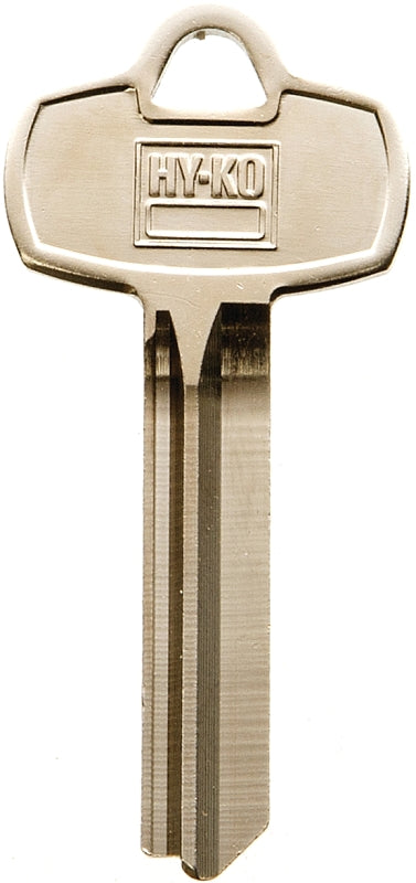 Hy-Ko 11010BE8 Key Blank, Brass, Nickel, For: Best Cabinet, House Locks and Padlocks, Pack of 10