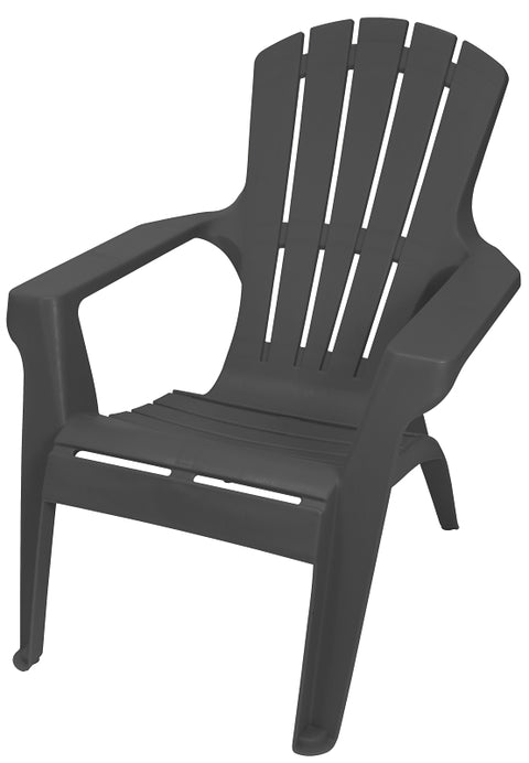 Gracious Living Adirondack II 11453-26ADI Adirondack Chair, 35-1/4 in D, 33-1/2 in H, Resin Seat, Flat Gray Frame