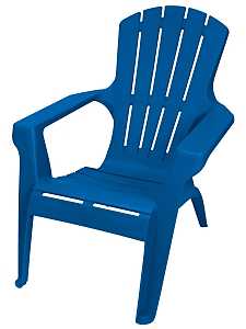 Gracious Living Adirondack II 11662-26ADI Adirondack Chair, 35-1/4 in D, 33-1/2 in H, Resin Seat, Classic Blue Frame
