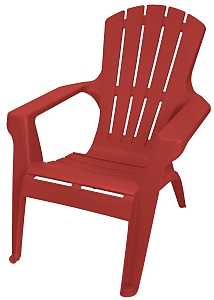 Gracious Living Adirondack II 11482-26ADI Adirondack Chair, 35-1/4 in D, 33-1/2 in H, Resin Seat, Crimson Red Frame