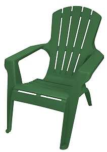 Gracious Living Adirondack II 11168-26ADI Adirondack Chair, 35-1/4 in D, 33-1/2 in H, Resin Seat, Hunter Green Frame