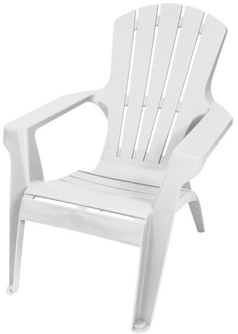 Gracious Living Adirondack II 11617-26ADI Adirondack Chair, 35-1/4 in D, 33-1/2 in H, Resin Seat, White Frame
