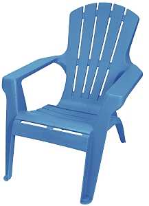 Gracious Living Adirondack II 11612-26ADI Adirondack Chair, 35-1/4 in D, 33-1/2 in H, Resin Seat, Blue Heaven Frame