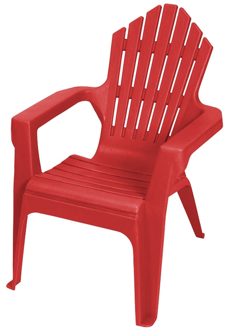 Gracious Living Kiddie Adirondack 11358-20PDQ Adirondack Chair, Resin Seat, Resin Frame, Red Explosion Frame