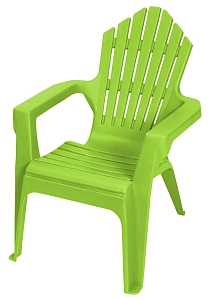 Gracious Living Kiddie Adirondack 11346-20PDQ Adirondack Chair, Resin Seat, Resin Frame, Tender Shoots Green Frame