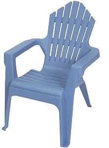 Gracious Living Kiddie Adirondack 11347-20PDQ Adirondack Chair, Resin Seat, Resin Frame, Blue Heaven Frame