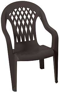 Gracious Living 11215-32 High-Back Chair, Resin