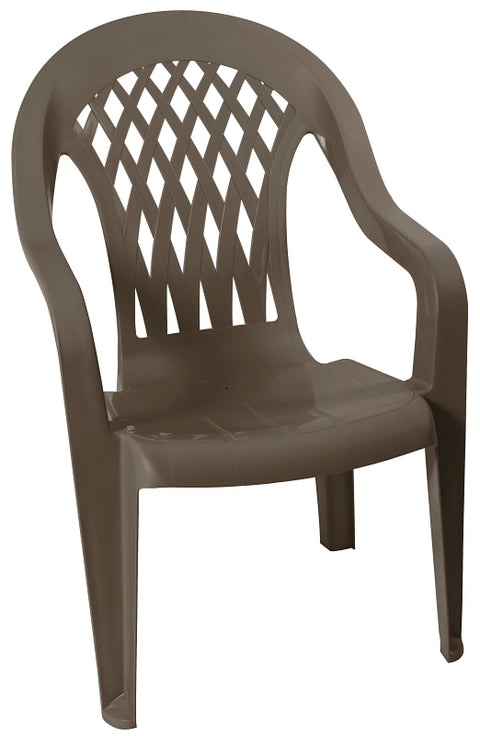 Gracious Living 11212-32 High-Back Chair, Resin, Woodland Brown