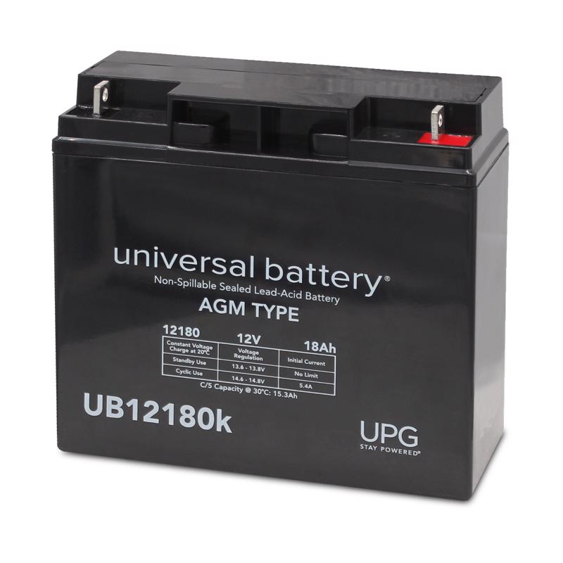 Universal Power Group UB12180 18 Ah 12 V Lead Acid Battery, Pack of 2 ...