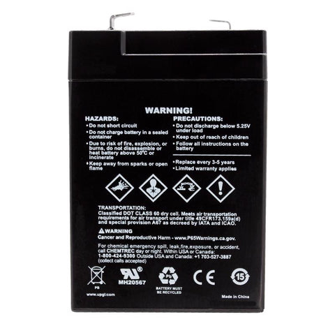 Universal Power Group UB645k 4.5 Ah 6 V Lead Acid Battery, Pack of 2
