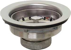 Plumb Pak PP20208 Basket Strainer, Stainless Steel, Chrome, For: 3-1/2 in Dia Opening Kitchen Sink